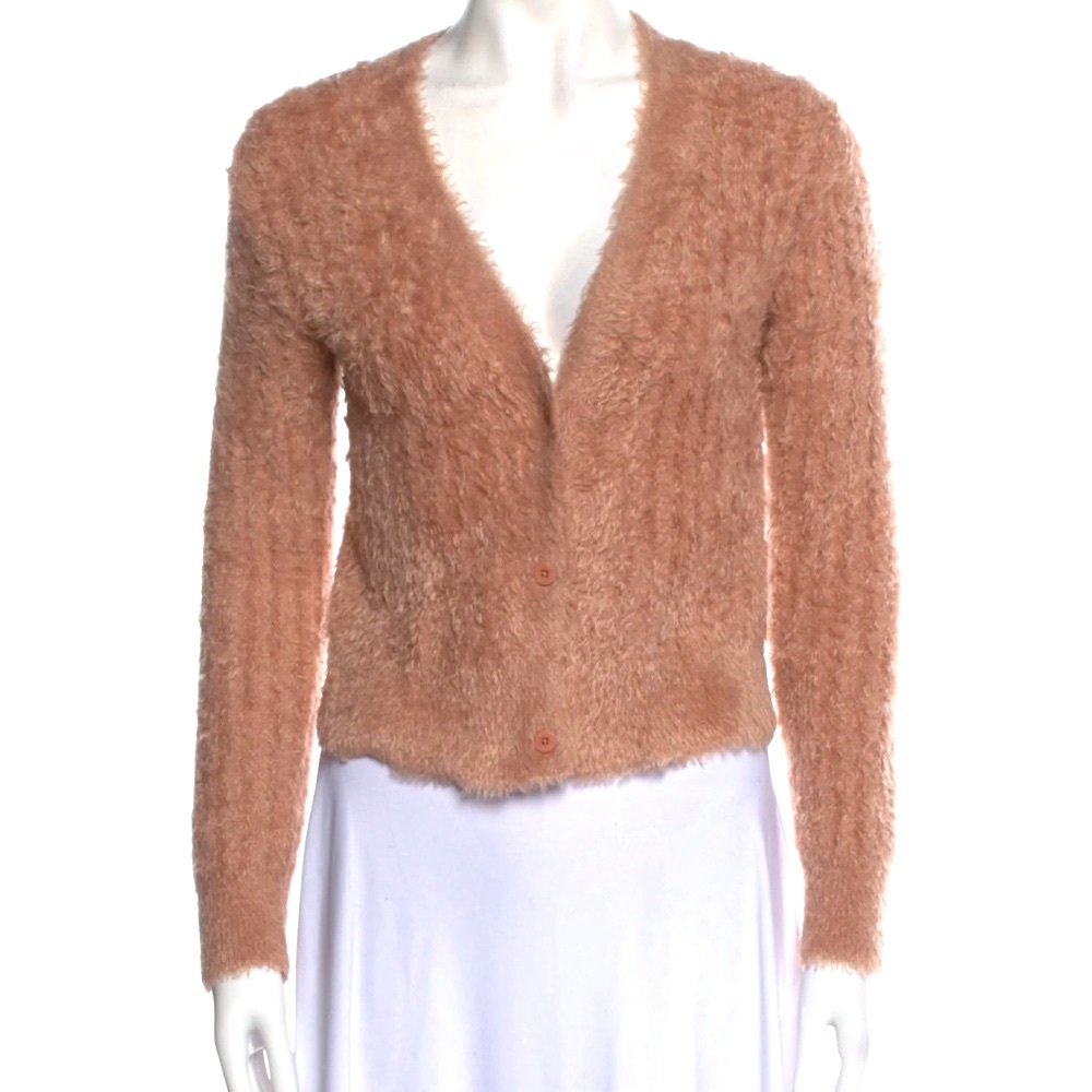 Jonathan Simkhai V Neck 3 Button Cardigan Xl - image 1